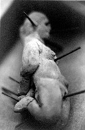 Statue glaise + cuivre, Egypte, Louvre Paris