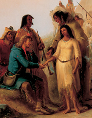 Sacagawea peinture par Alfred Jacob Miller, 1841