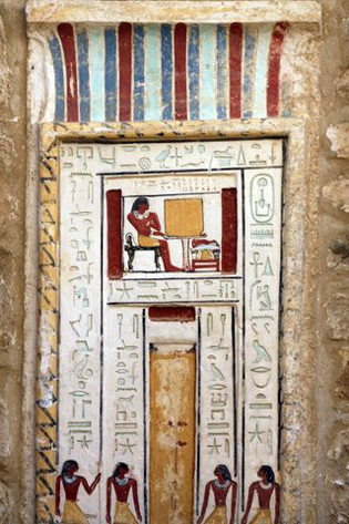 Fausse porte de la tombe de de Shendwa, Saquarra Egypte