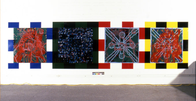 Jean-Pierre Sergent, Mayan Diary, installation murale, 1,40 x 5,60 m 