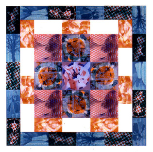 Jean-Pierre Sergent, Painting on Plexiglas, 9 morceaux de 35 x 35 cm & 32 morceaux de 35 x 17,5 cm, acrylique sérigraphiée sur Plexiglas, 1995, 1.75 x 1,75 m